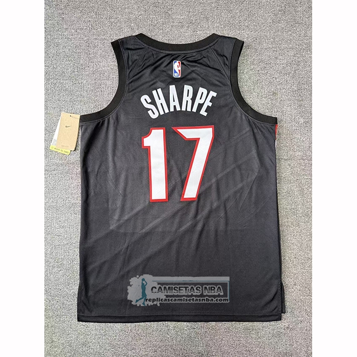 Camiseta Portland Trail Blazers Shaedon Sharpe NO 17 Icon 2025-26 Negro
